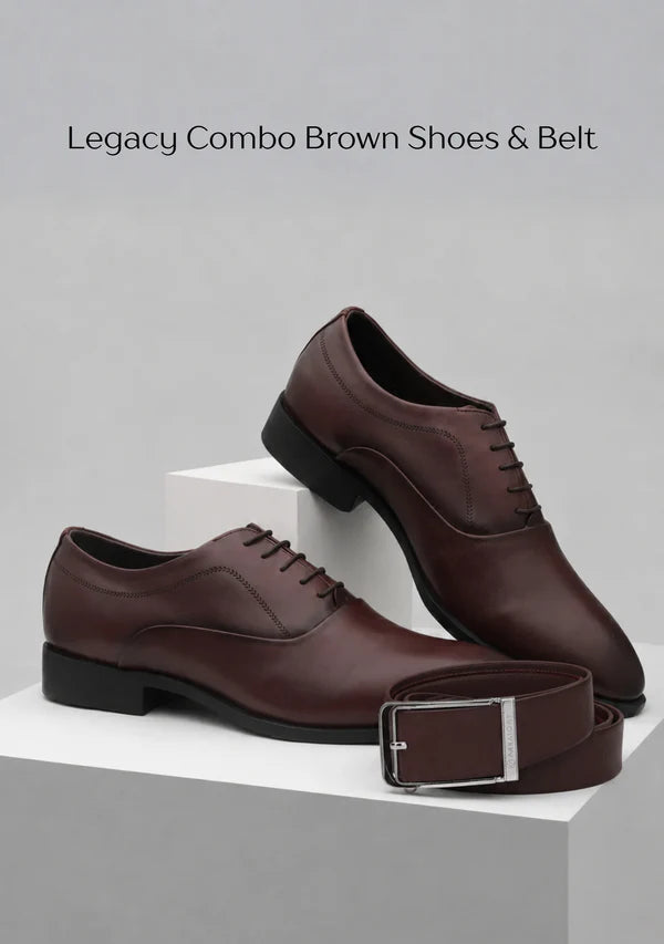 Legacy Combo Brown Shoes & Belt - Original Leather