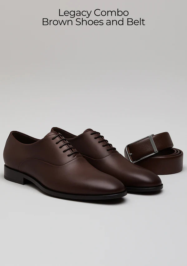 Legacy Combo Brown Shoes & Belt - Original Leather
